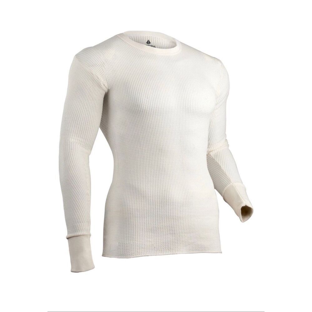 Indera Traditional Long Johns - Thermal Long Sleeve - Natural - Men Size XL